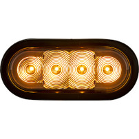 SL62CA - 6 Inch LED Oval Strobe Light With Amber LEDs And Clear Lens