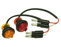 5627532 - .75 Inch Round Marker Clearance Lights - 1 LED Clear With Stripped Leads