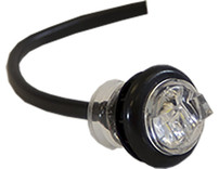 5627532 - .75 Inch Round Marker Clearance Lights - 1 LED Clear With Stripped Leads