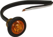 5627527 - .75 Inch Round Marker Clearance Lights - 3 LED Amber With Stripped Leads-Retailed