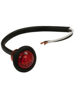 5627517 - .75 Inch Round Marker Clearance Lights - 3 LED Red With Stripped Leads-Retailed