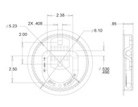 B38RP - 1/2 Inch Forged D-Ring With 2-Hole Mounting Bracket With Recessed Pan Mount