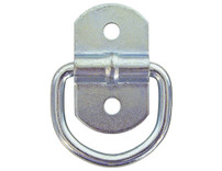 B23 - 1/4 Inch Forged Light Duty Rope Ring With 2-Hole Mounting Bracket Zinc Plated
