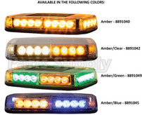 8891049 - 11 Inch Rectangular Multi-Mount Amber/Green LED Mini Light Bar