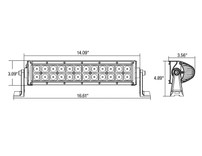 1492171 - 14 Inch 6480 Lumen LED Clear Curved Combination Spot-Flood Light Bar