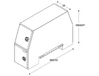 BP825524 - 55x24x82 Inch Offset Floor Diamond Tread Aluminum Backpack Truck Box - 9.1 Inch Offset