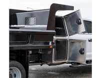 BP825524 - 55x24x82 Inch Offset Floor Diamond Tread Aluminum Backpack Truck Box - 9.1 Inch Offset