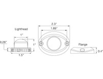 8891215 - 15 Foot Clear Bolt-On Hidden Strobe Kits With In-Line Flashers With 6 LED