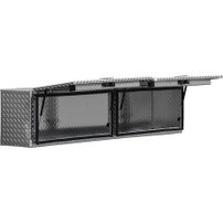 1701356 - 16x13x88 Inch Diamond Tread Aluminum Topsider Truck Box with Flip-Up Doors