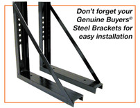 1702306 - 18x18x36 Inch Black Steel Underbody Truck Box with Built-In Shelf - 3-point Latch