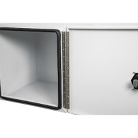 1706931 - 24x24x24 Inch Pro Series White Smooth Aluminum Underbody Truck Box- Single Barn Door, Compression Latch