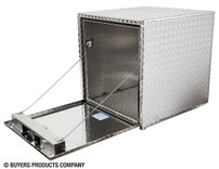 1735140 - 24x24x48 Inch Diamond Tread Aluminum Underbody Truck Box with 3-Pt. Latch