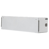 BP242486W - 24x24x86 Inch White Steel Straight Side Tunnel Truck Tool Box with Shelf