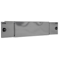 BP242496 - 24x24x96 Inch Diamond Tread Aluminum Straight Side Tunnel Truck Tool Box with Shelf