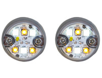 8891327 - 25 Foot Amber/Clear Push-On Hideaway Strobe Kit With In-Line Flashers With 6 LED