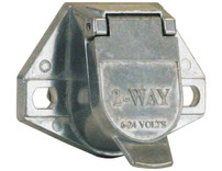 TC1012 - 2-Way Die-Cast Zinc Trailer Connector -Truck Side - Vertical Pin Arrangement