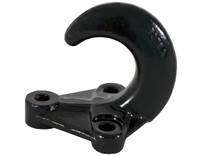 B076A - 3- Hole Black Powder Coated Drop Forged Bolt-On Heavy-Duty Towing Hook