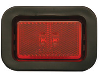 5623112 - 3.125 Inch Red Rectangular Marker/Clearance Light With Reflex Kit With 2 LED