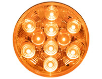 5624210 - 4 Inch Amber Round Turn Signal Light Kit with 10 LEDs (PL-3 Connection, Includes Grommet and Plug)