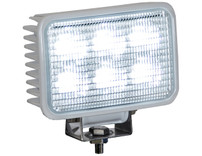 1493118 - 4 Inch by 6 Inch Rectangular LED Clear Flood Light with White Housing