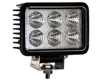 1493218 - 4 Inch by 6 Inch Rectangular LED Clear Spot Light With White Housing