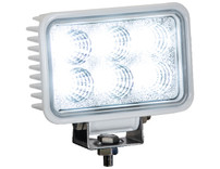 1493218 - 4 Inch by 6 Inch Rectangular LED Clear Spot Light With White Housing