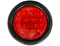 5624118 - 4 Inch Red Round Stop/Turn/Tail Light Kit with 18 LEDs (PL-3 Connection, Includes Grommet and Plug)