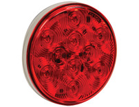 5624151 - 4 Inch Red Round Stop/Turn/Tail Light With 10 LED With AMP-Style Connection