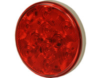 5624151 - 4 Inch Red Round Stop/Turn/Tail Light With 10 LED With AMP-Style Connection