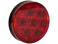 5624157 - 4 Inch Red Round Stop/Turn/Tail Light With 7 LEDs Kit - Includes Plug and Grommet