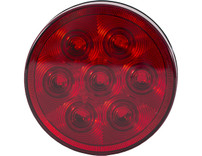 5624157 - 4 Inch Red Round Stop/Turn/Tail Light With 7 LEDs Kit - Includes Plug and Grommet