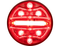 5624132 - 4 Inch Round Stop/Turn/Tail + Backup Combination Light with Light Stripe LED Tubes