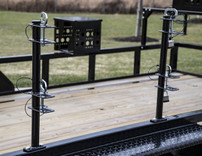 LT14 - 4-Position Channel Style Lockable Trimmer Rack for Open Landscape Trailers