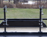 LT14 - 4-Position Channel Style Lockable Trimmer Rack for Open Landscape Trailers