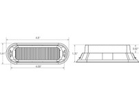 8891130 - 5 Inch Amber LED Mini Strobe Light