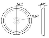 5625337 - 5 Inch Round LED Interior Dome Light with Built-In Switch