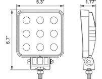 1492119 - 5 Inch Square LED Clear Flood Light