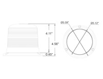 SL585BLP - 5.5 Inch by 4.5 Inch Blue LED Beacon Strobe