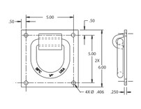 B40MP - 5/8 Inch Forged D-Ring With 4-Hole Integral Mounting Bracket