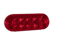 5626550 - 6 Inch  Red Oval Stop/Turn/Tail Light With 10 LEDs (PL-3  Connection) - Bulk