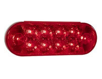 5626550 - 6 Inch  Red Oval Stop/Turn/Tail Light With 10 LEDs (PL-3  Connection) - Bulk