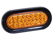 SL65AO - 6 Inch Amber Oval Recessed Strobe Light With 24 LED