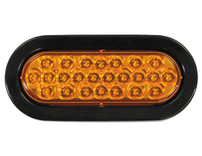 SL65AO - 6 Inch Amber Oval Recessed Strobe Light With 24 LED