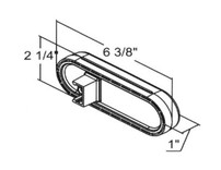 5626101 - 6 Inch Red Oval Stop/Turn/Tail DOT Light with 1 LED