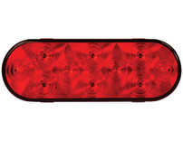 5626551 - 6 Inch Red Oval Stop/Turn/Tail Light With 10 LEDs (AMP-Style Connection) - Bulk