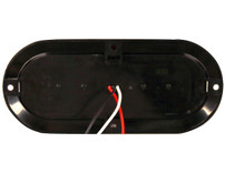 5626552 - 6 Inch Red Oval Stop/Turn/Tail Surface Mount Light Kit with 10 LEDs (PL-3 Connection, Includes Grommet and Plug)