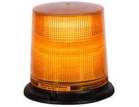 SL695A - 6.5 Inch by 6.5 Inch Amber LED Beacon Light With Tall Lens  (Magnetic Mount with 10 Foot Auxiliary Power Cord)