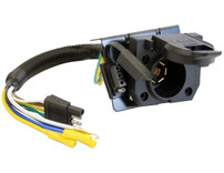 TC1474P - 7-Way Dual-Plug Trailer Connector with 10 Inch Prewired Harness