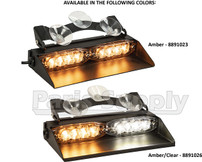 8891026 - 8 in. Amber/Clear Dashboard Light Bar With 8 LED's