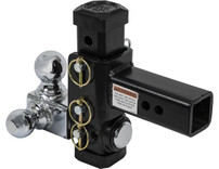 1802500 - Adjustable Tri-Ball Hitch with Chrome Towing Balls for 2-1/2 Inch Hitch Receivers